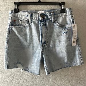 Light blue distressed Hudson jeans shorts. Size 26. These are new with tags.